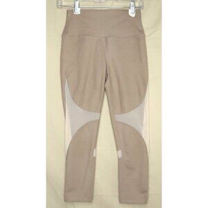 ALO Yoga High Waist Coast Leggings Womens Size XS Mesh Beige Tan
